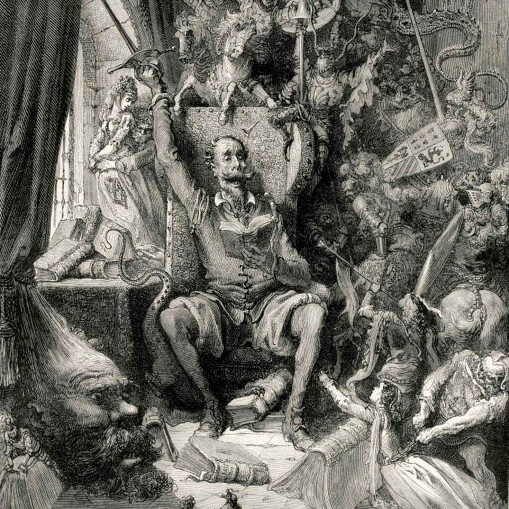 Gustave Doré. Don Quijote. Ilustración. Grabado.