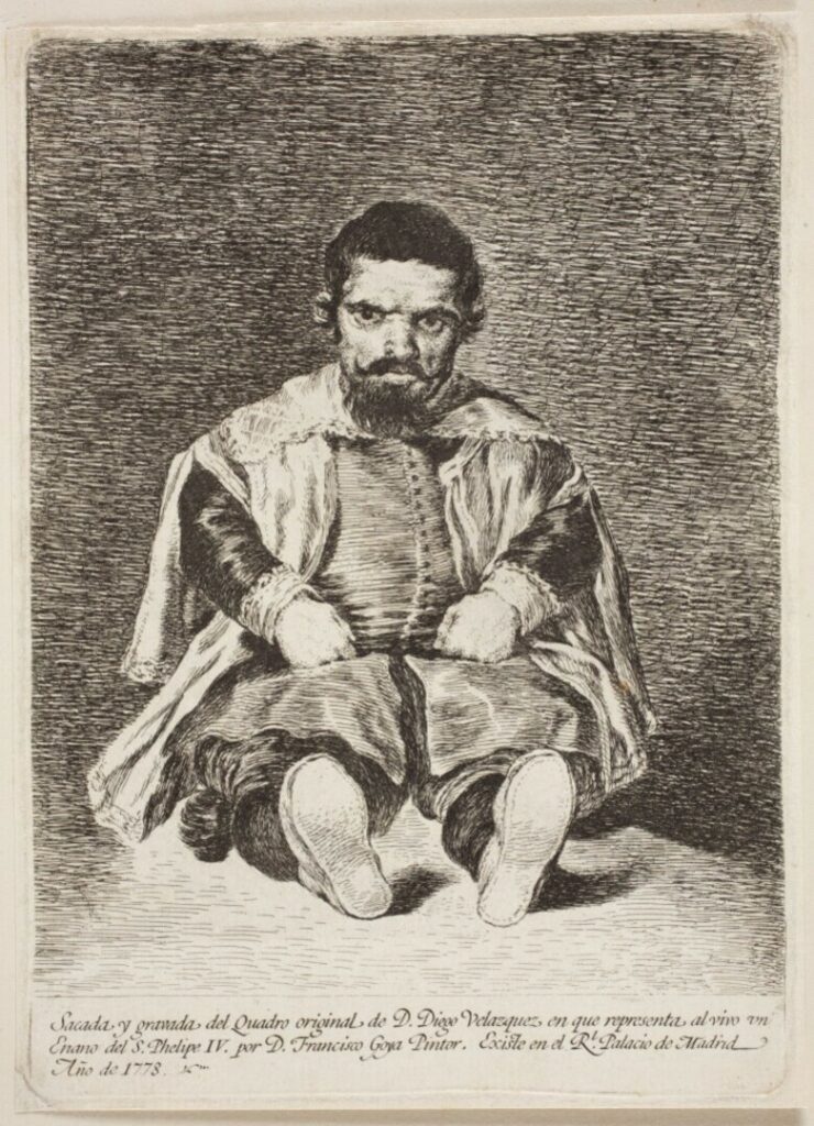 Francisco de Goya. Copia en aguafuerte de Velázquez. Retrato de Sebastián de Morra.