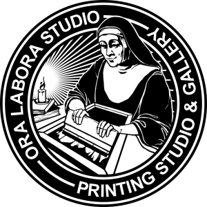 Logo Ora Labora Studio, estudio de serigrafía, risografía y grabado.